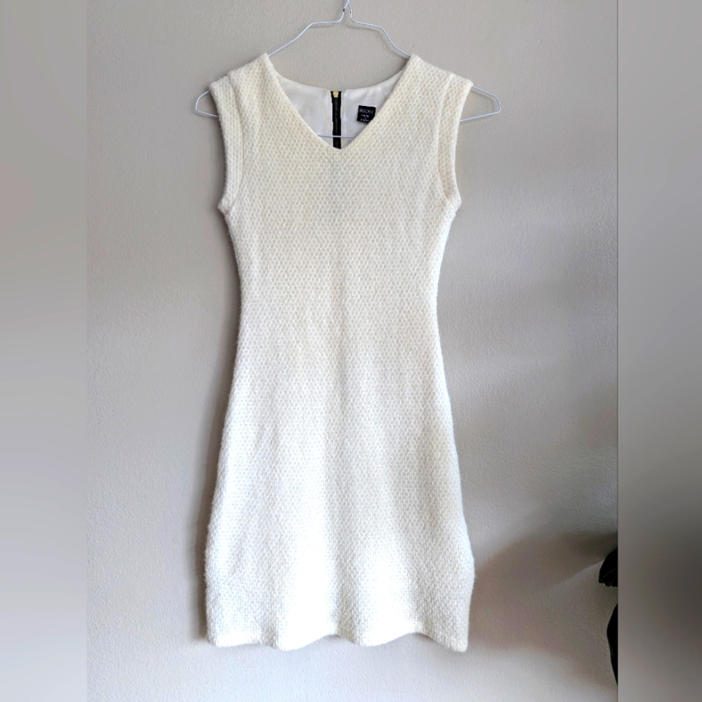 Korean Designer Fuzzy Mod Sheath Dress